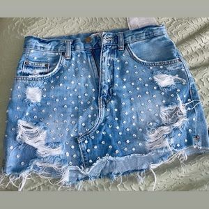 Crystal Denim Mini